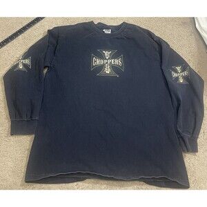 Vintage 2000s West Coast Choppers Long Sleeve Graphic Tee Size L Long Beach